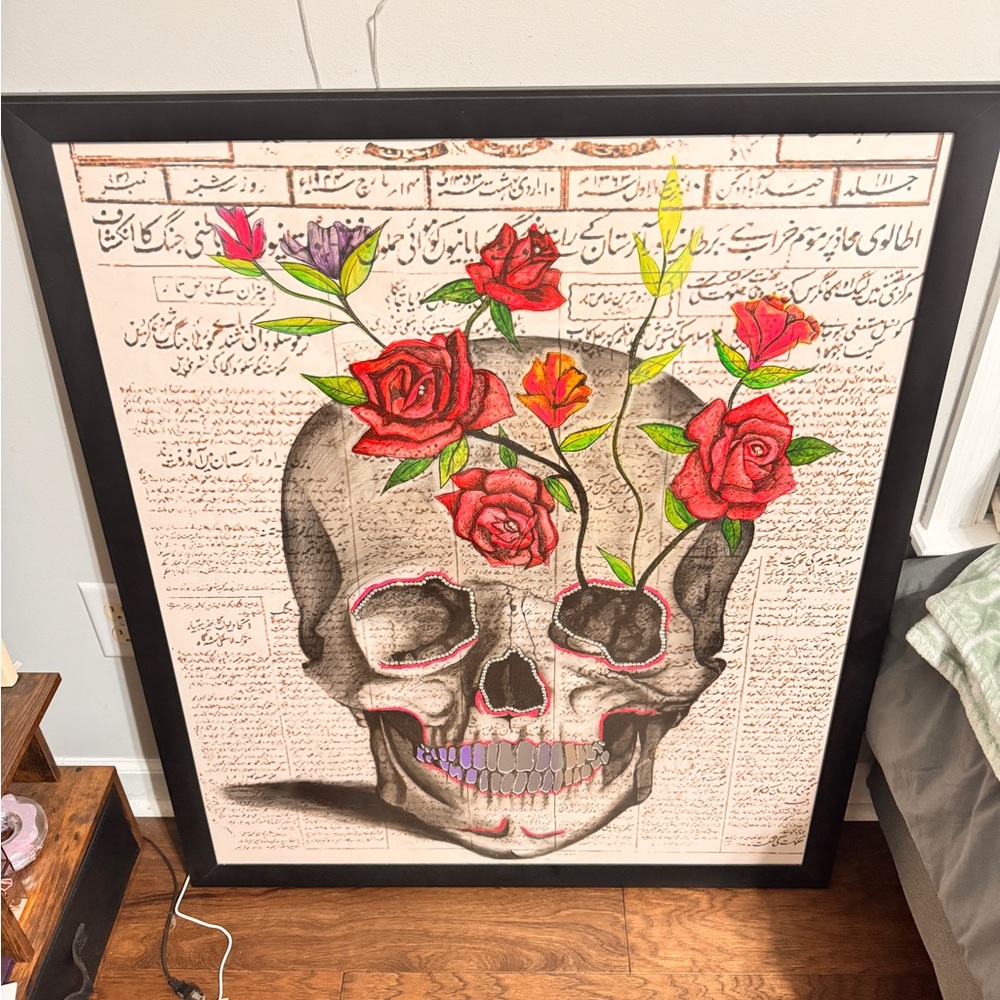 Painting on a Newspaper